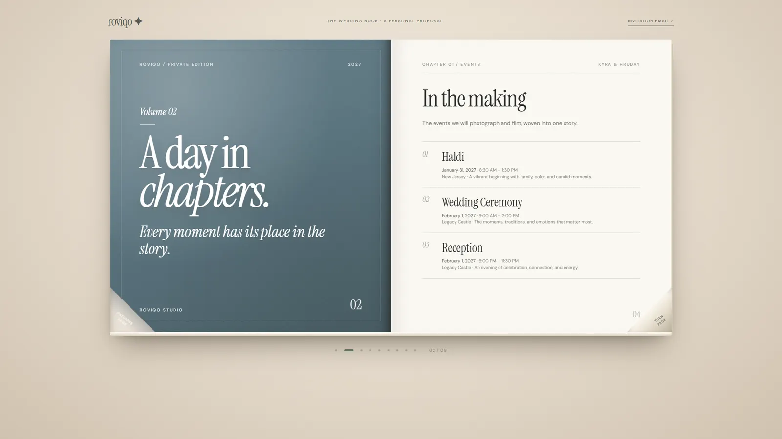 The Wedding Book: a day in chapters